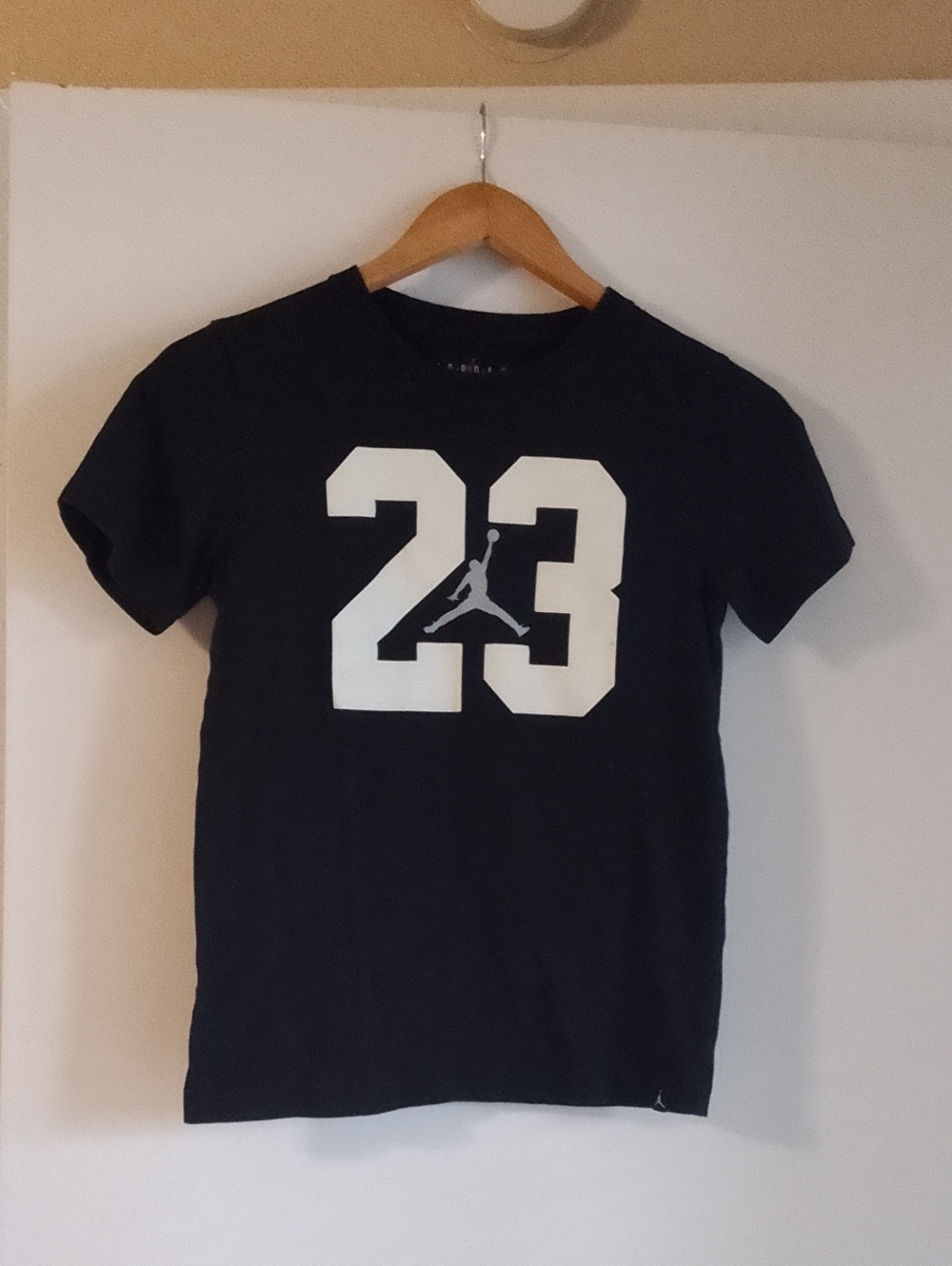 Jordan Black Short Sleeve Tee with White '23' Graphic